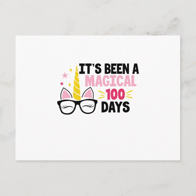 Carte Postale Faire-part Ça a été 100 jours magiques (Devant)