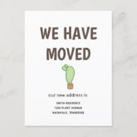 Cactus dans un pot Nous avons déménagé