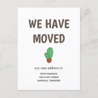 Cactus dans un pot Nous avons déménagé