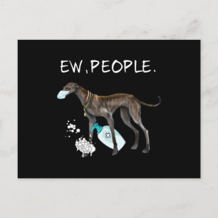Carte Postale Faire-part Cadeau amusant pour amateur de lévrier italien ew 