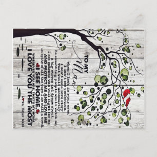 Carte Postale Faire-part Cadeau pour mari   À ma belle lettre au mari