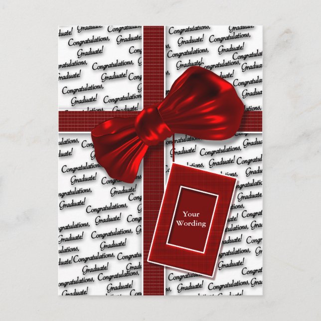 Carte Postale Faire-part Cadeaux d'études pour hommes & femmes saluant (Devant)