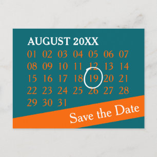 Carte Postale Faire-part Calendrier personnalisé simple + votre photo, back
