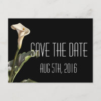 Calla Lily Floral Moderne Enregistrer La Date