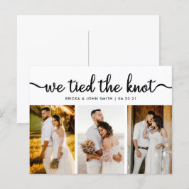 Carte Postale Faire-part Calligraphie Élégante Nous avons noué le nœud Phot