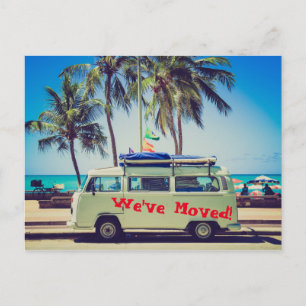 Carte Postale Faire-part Camping-car RV à Miami Nous avons déménagé