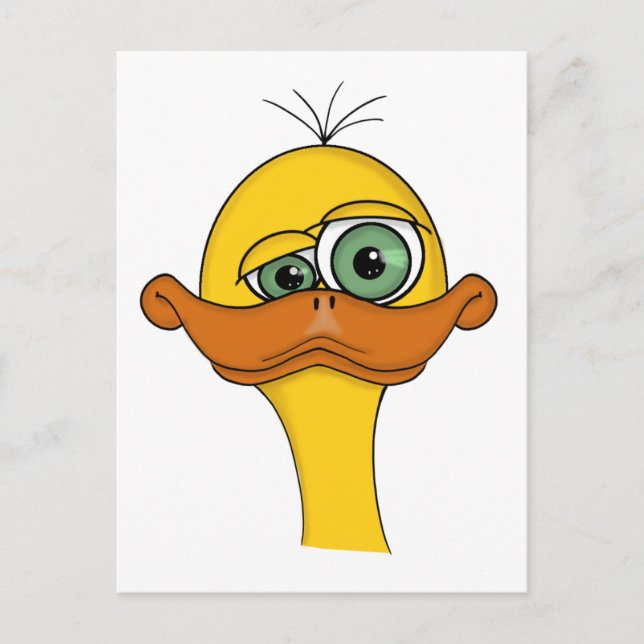 Carte Postale Faire-part Canard de dessin animé drôle (Devant)