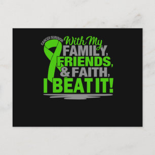 Carte Postale Faire-part Cancer Survivante Foi Amis Famille Vert Et Gre