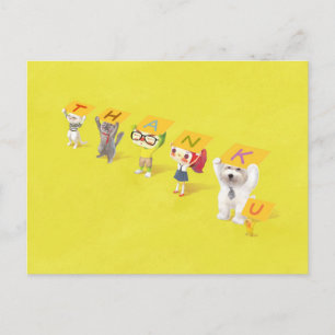 Carte Postale Faire-part Caractères Merci