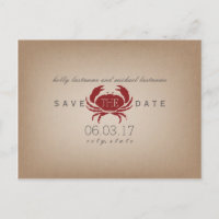 Cardstock Inspiré Crabe Mariage Enregistrer La Dat