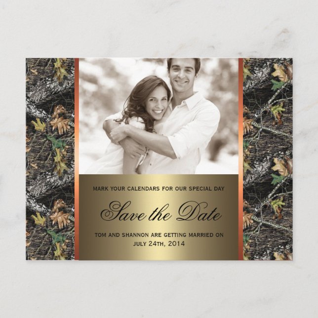 Carte Postale Faire-part Carton d'invitation camouflage pour sauvegarder la (Devant)