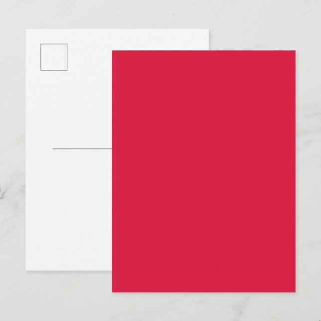 Carte Postale Faire-part Carton d'invitation personnalisé Rouge cramoisi (Devant / Derrière)
