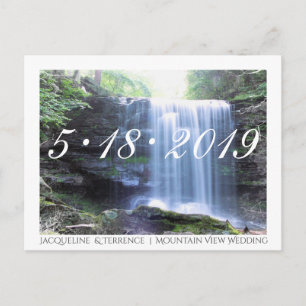 Carte Postale Faire-part Cascade de Mountain View Sauvegarder la date