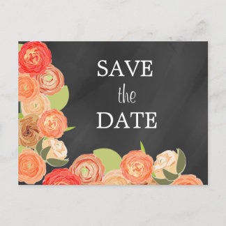 Carte Postale Faire-part Cascading Flowers Wedding Enregistrer la date Cart