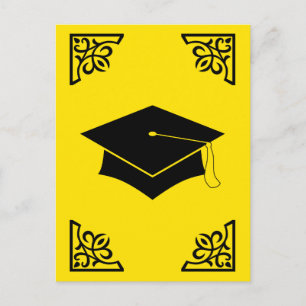 Carte Postale Faire-part casquette de fin d'études sophistiquée