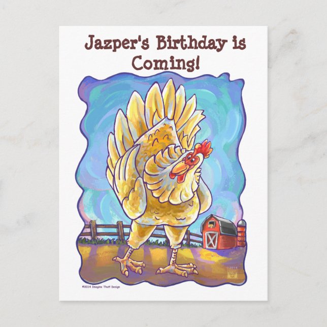 Carte Postale Faire-part Centre de fête au poulet (Devant)