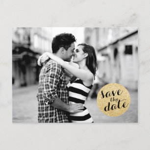 CARTE POSTALE FAIRE-PART CERCLE SHIMMERY   ENREGISTRER LA DATE D'ANNONCE