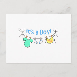 CARTE POSTALE FAIRE-PART C'EST UN GARÇON