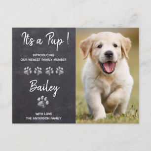 Carte Postale Faire-part C'est un nouveau chien de marionnette