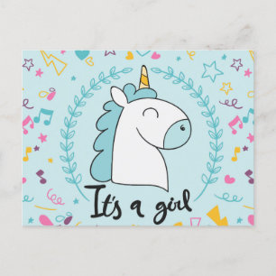 Carte Postale Faire-part C'est une fille