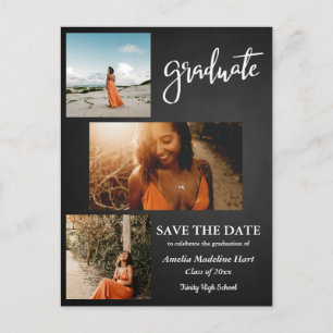 Carte Postale Faire-part Chalkboard Rustique   Enregistrer La Date Graduati