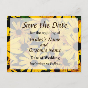 Carte Postale Faire-part Champ de Rudbeckias Save the Date