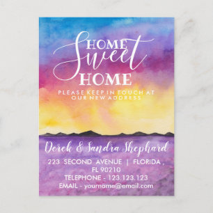 Carte Postale Faire-part Change of address we have moved lavender fields