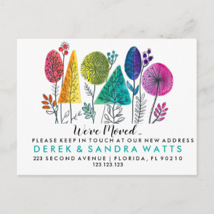 Carte Postale Faire-part Change of address we've moved watercolour