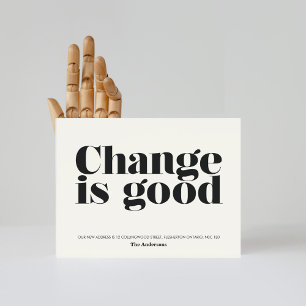 Carte Postale Faire-part Changement, c'est bien Annonce de déménagement //