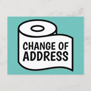 Carte Postale Faire-part Changement d'adresse drôle de conception de papier