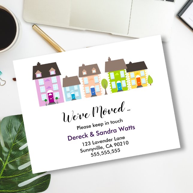Carte Postale Faire-part Changement d'adresse nous avons déménagé maison co (Créateur téléchargé)