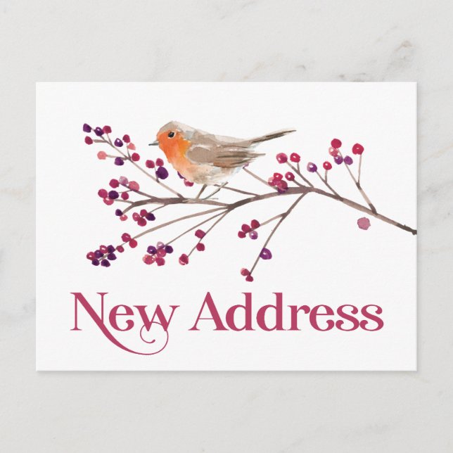 Carte Postale Faire-part Changement d'adresse pour les fêtes Nouvelle adres (Devant)