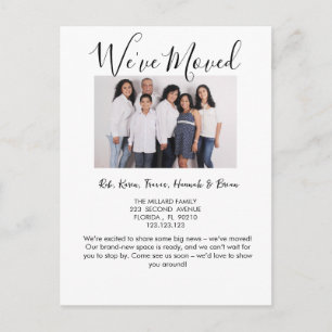 Carte Postale Faire-part Changement d'adresse que nous avons déplacé