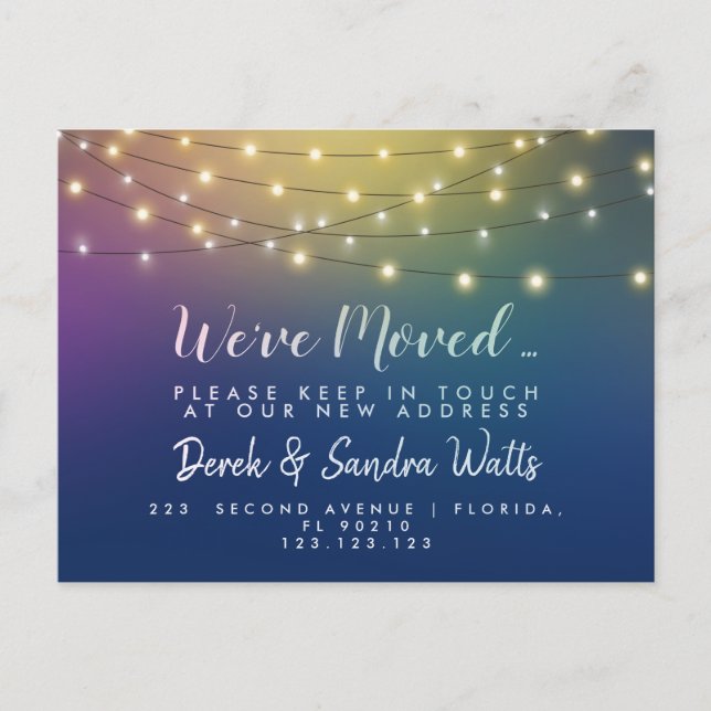 Carte Postale Faire-part Changement d'adresse que nous avons déplacé les lu (Devant)