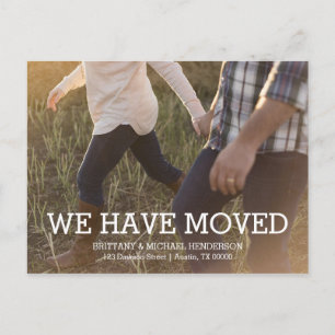 Carte Postale Faire-part Changement d'adresse rustique Photo