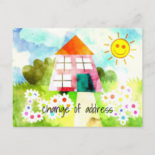 Carte Postale Faire-part Changement d'adresse Sunny House