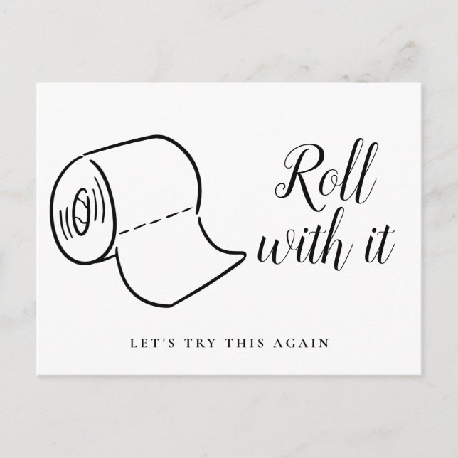 Carte Postale Faire-part Changement de date Reporté Événement annulé (Devant)