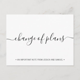 Carte Postale Faire-part Changement de plan Disancing social Enregistrer la
