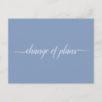 Changement de plans Mariage Annulé Reporté Bleu