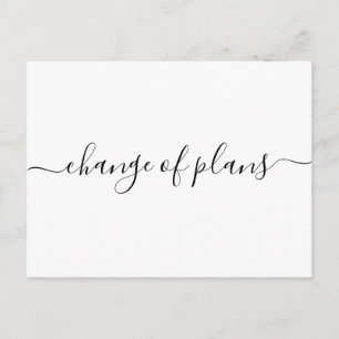 Carte Postale Faire-part Changement de plans   Mariage reporté