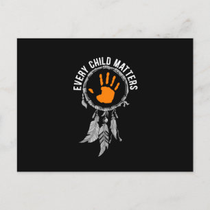 Carte Postale Faire-part Chaque enfant compte Orange Day