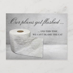 Carte Postale Faire-part Chat amusant Modifier la date Mariage reporter