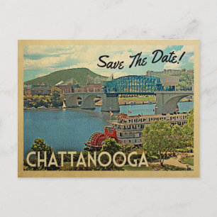 Carte Postale Faire-part Chattanooga Enregistrer La Date Tennessee