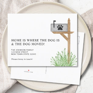 Carte Postale Faire-part Chez nous, c'est là que le chien est que nous avon