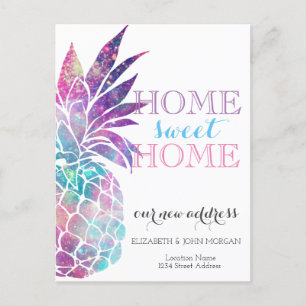 Carte Postale Faire-part Chez Swwt Chez, Ananas, Nouvelle Adresse