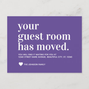 Carte Postale Faire-part Chic Violet Violet Chambre d'hôte Moteur Faire-par