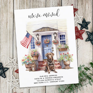 Carte Postale Faire-part Chien en mouvement personnalisé labrador chocolat 