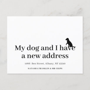 Carte Postale Faire-part Chien moderne animal de compagnie Nouvelle adresse