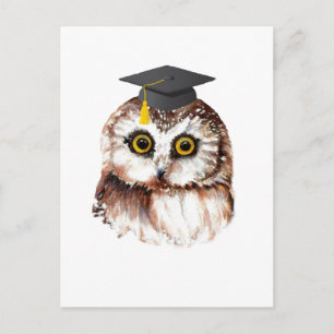 Carte Postale Faire-part Chouette graduée personnalisée