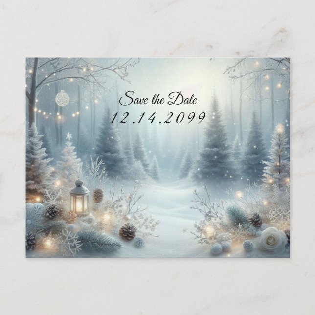 Carte Postale Faire-part Chuchotements d'un solstice d'hiver (Devant)